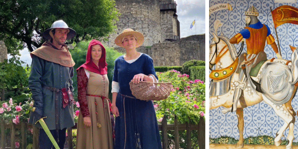 Recreación histórica medieval durante las vacaciones de otoño en Castelnaud